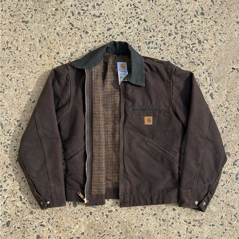 VTG Carhartt Detroit Jacket Blanket Lined Mens Small J97 DKB 2008